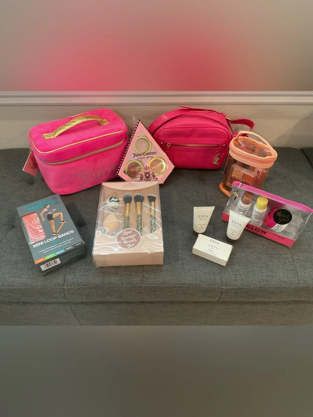 Ultimate Travel Beauty Bundle-Juicy Couture, ESPA, Profusion, Dani, Gaiam (NWT)